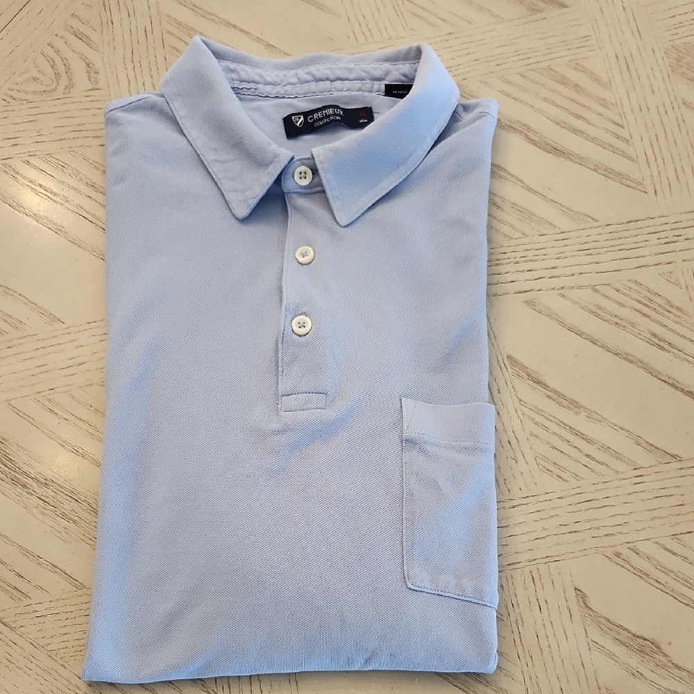 Daniel Cremieux Collection Light Blue 100% Cotton Men's Polo Size XL